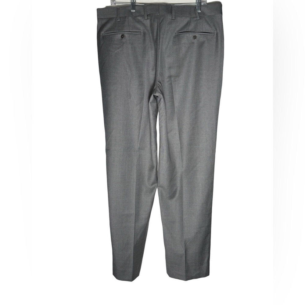 Zanella Devon Men’s Dress Pants Size 36 Gray Quattro Lame Wool Stretch Waistband - Picture 2 of 10
